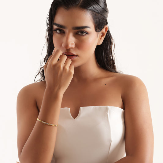 Eva Round Gold-Plated Bracelet