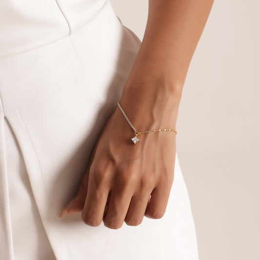 Shimmer Spark Gold-Plated Chain Bracelet