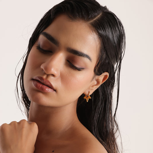 Silva's Gold-Plated Hoop Earrings