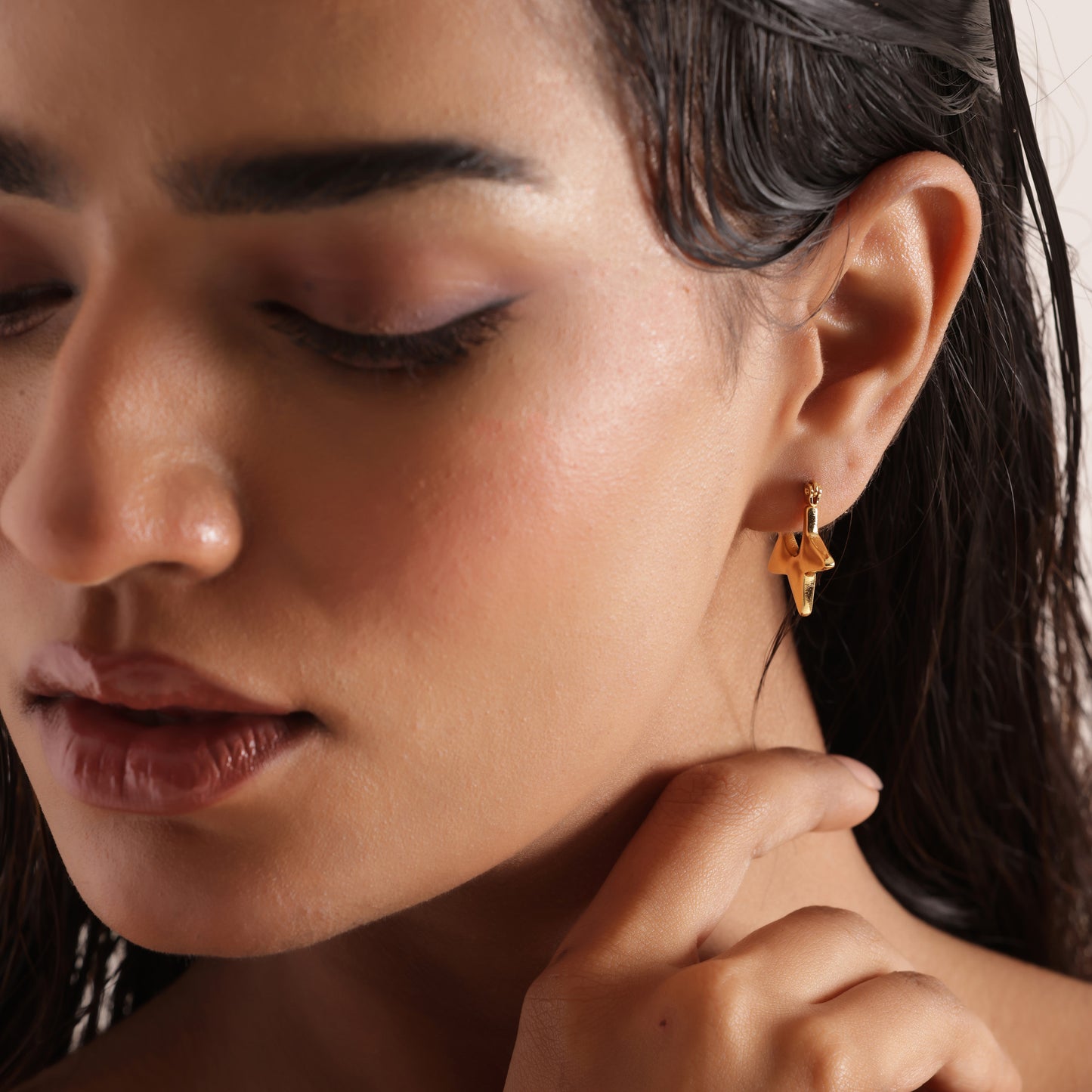 Silva's Gold-Plated Hoop Earrings