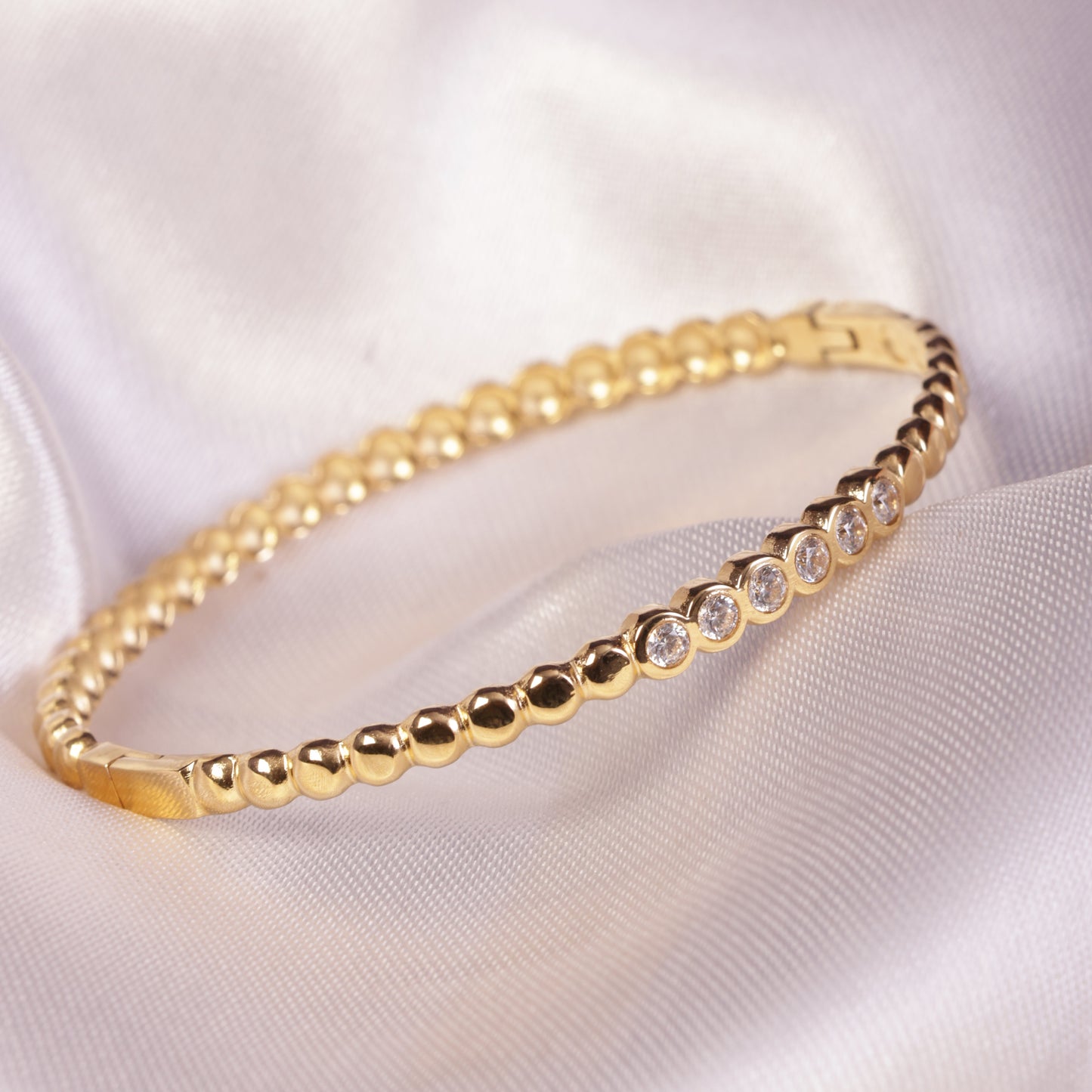 Eva Round Gold-Plated Bracelet