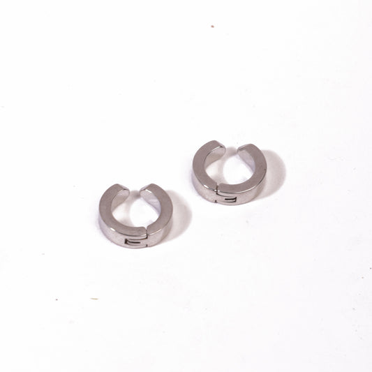 Classic Silver Hoop Earrings - Non-Pierced