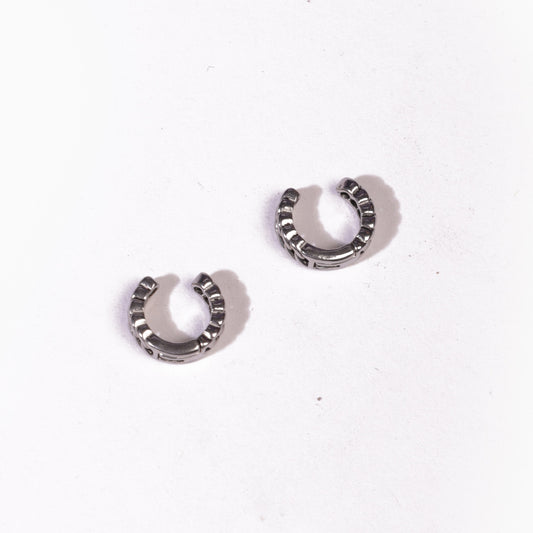 Rock Hoop Earrings - Non-Pierced