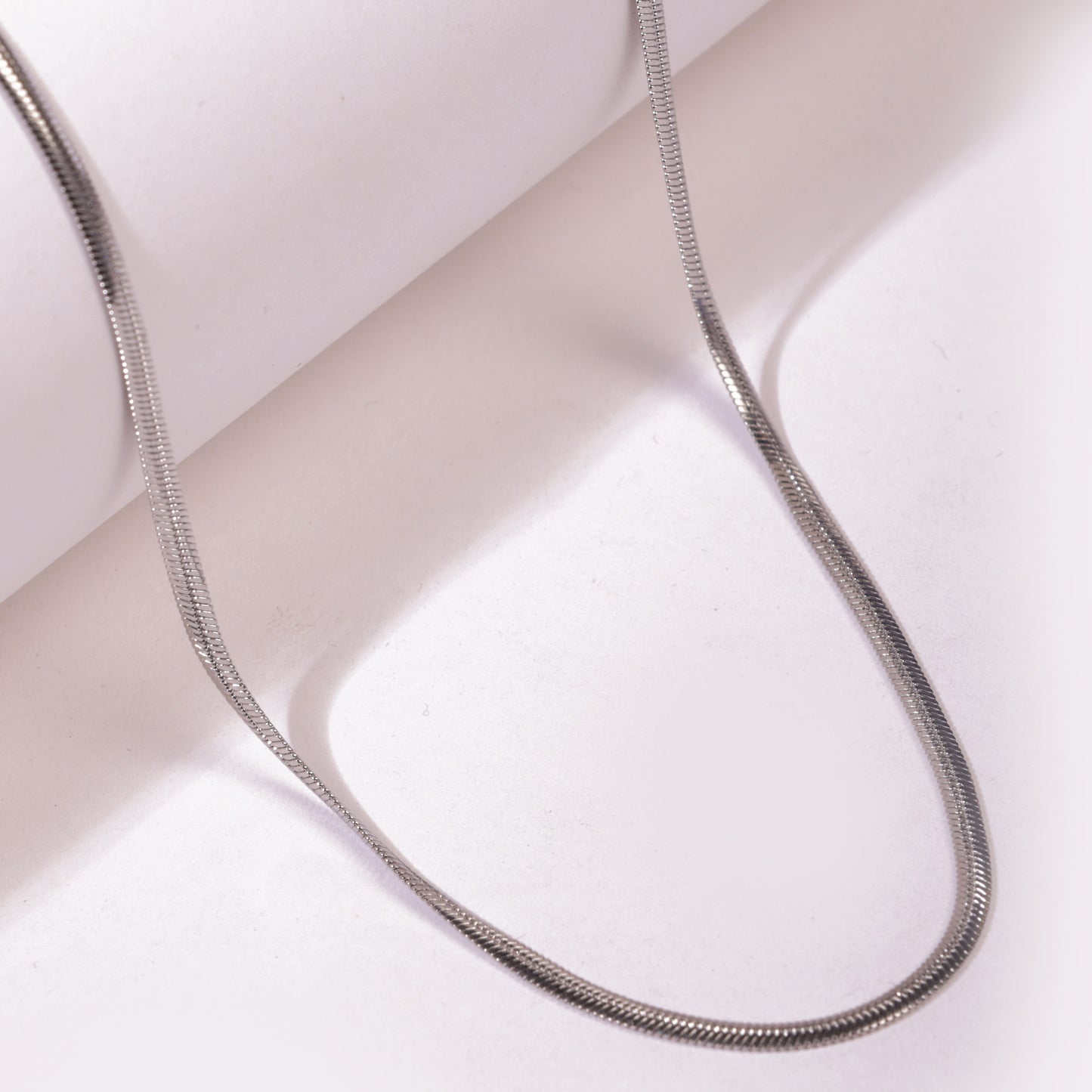 Micro 2mm Silver Neck Chain