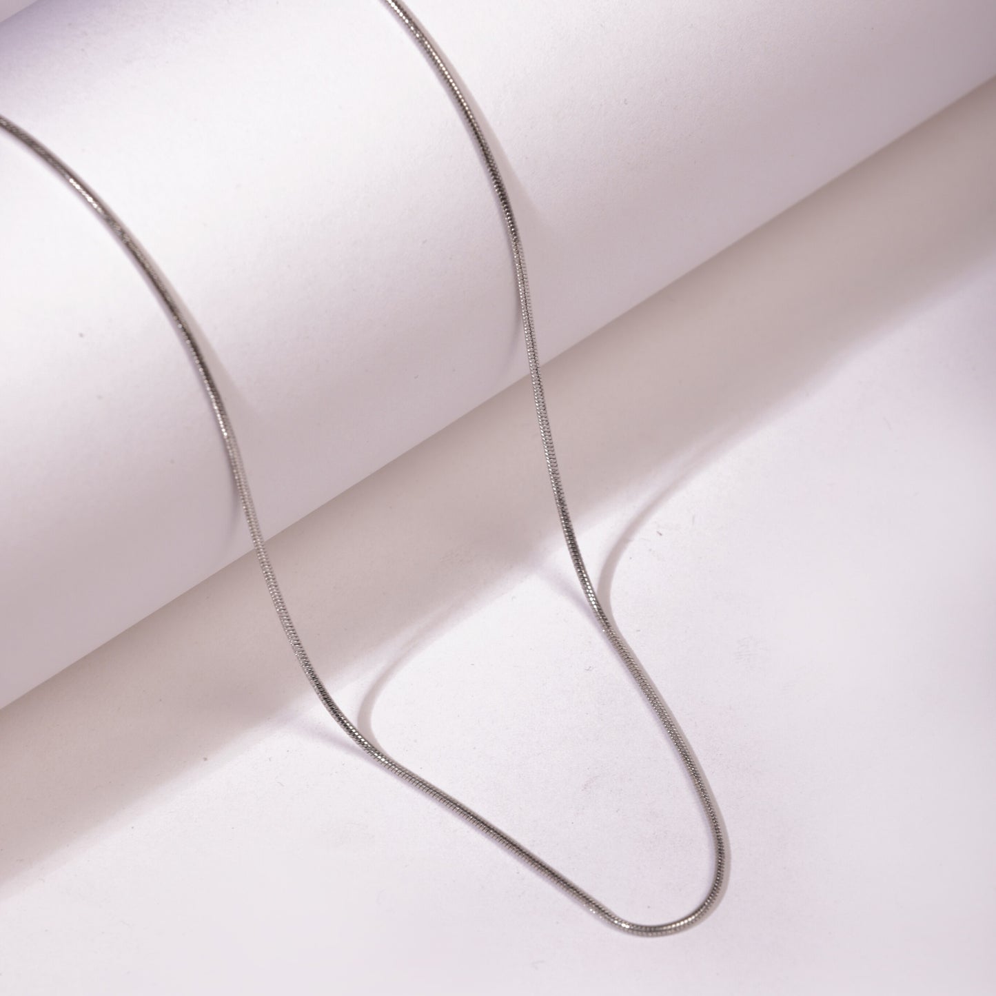 Micro 1mm Silver Neck Chain