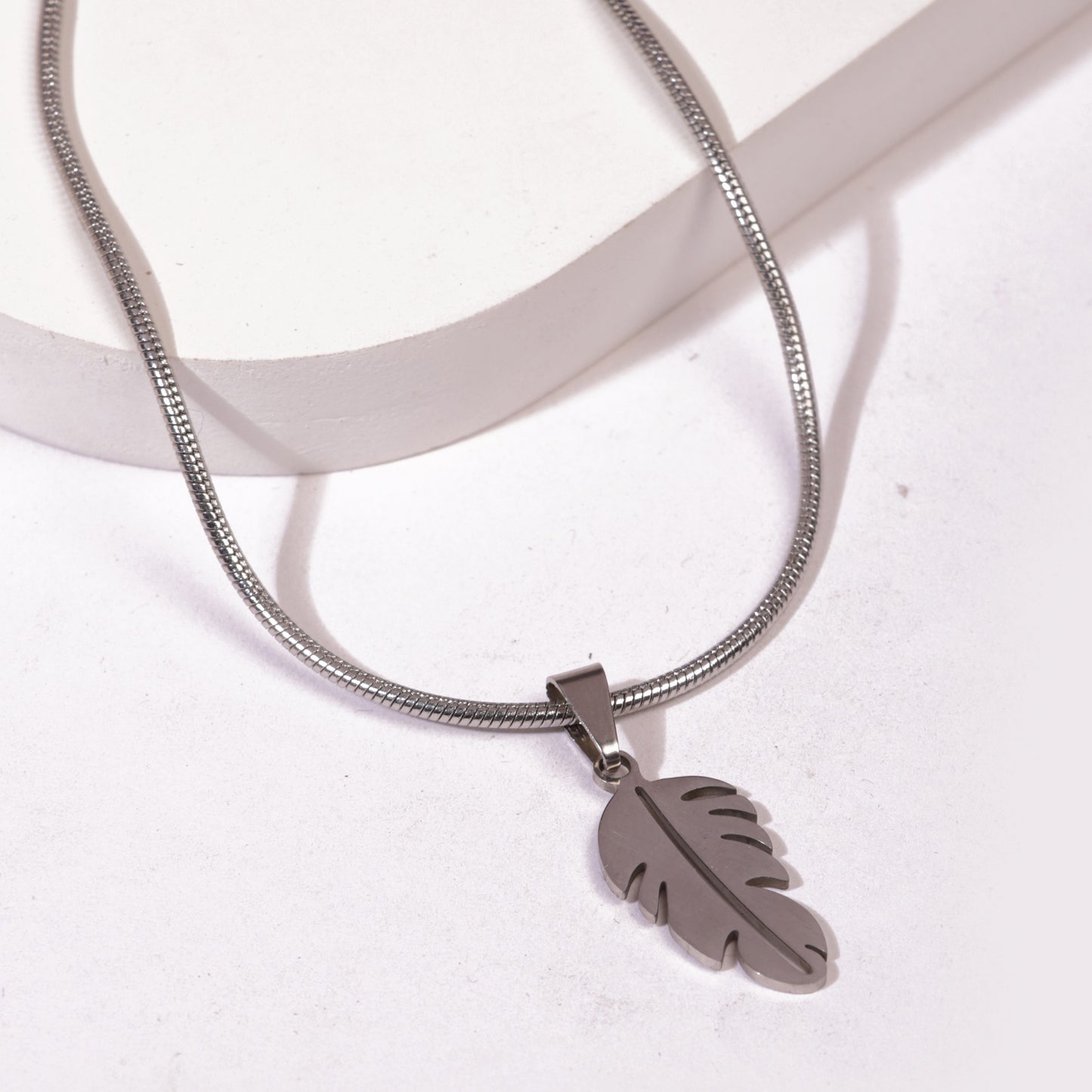 Feather Pendant With Chain