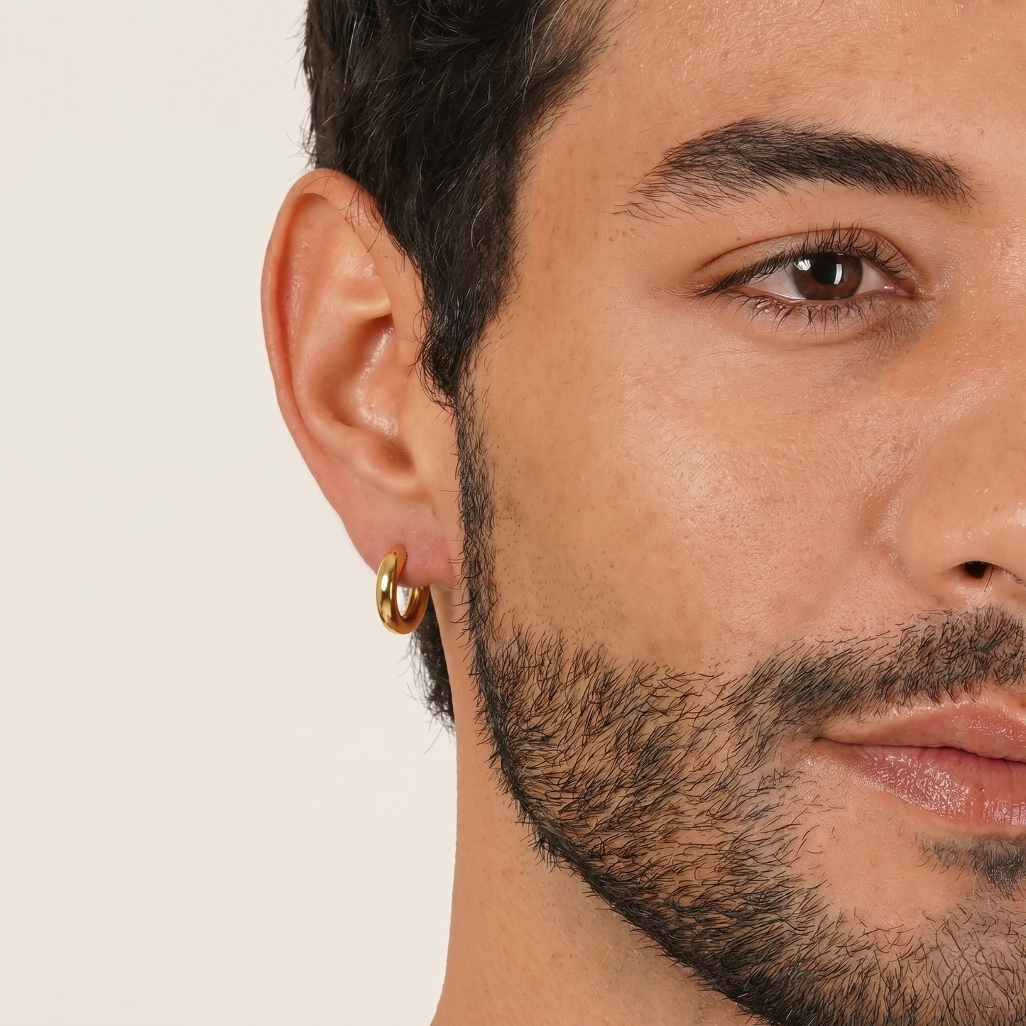 Circular Pierced Hoop Earrings