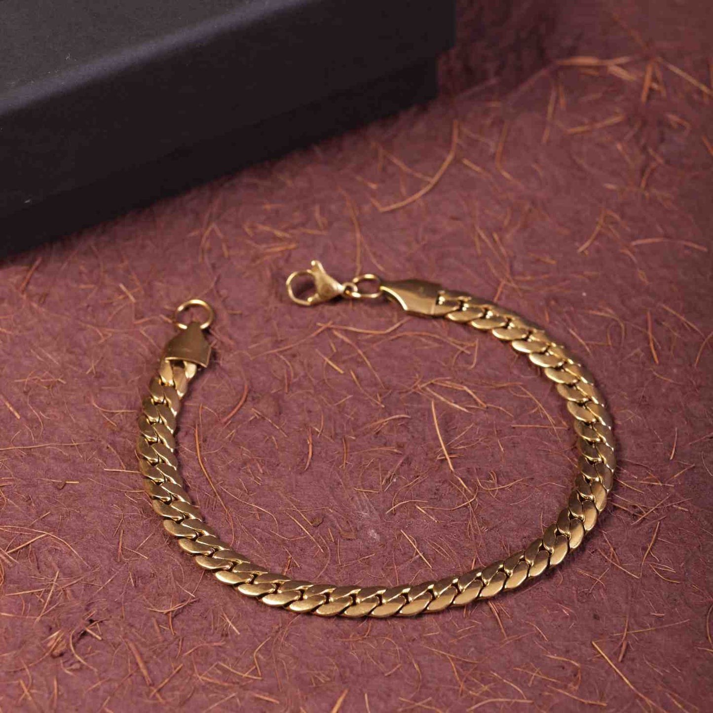 Cuban Link 5 mm Gold-Plated Chain Bracelet