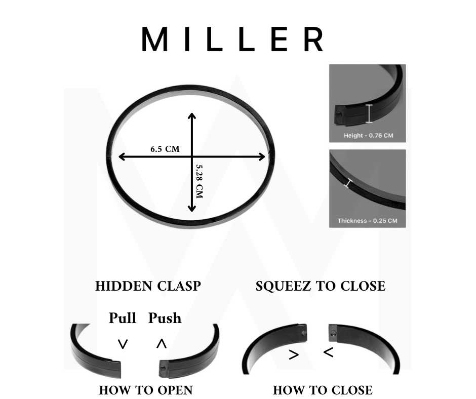 Om Black Men's Kada Bracelet