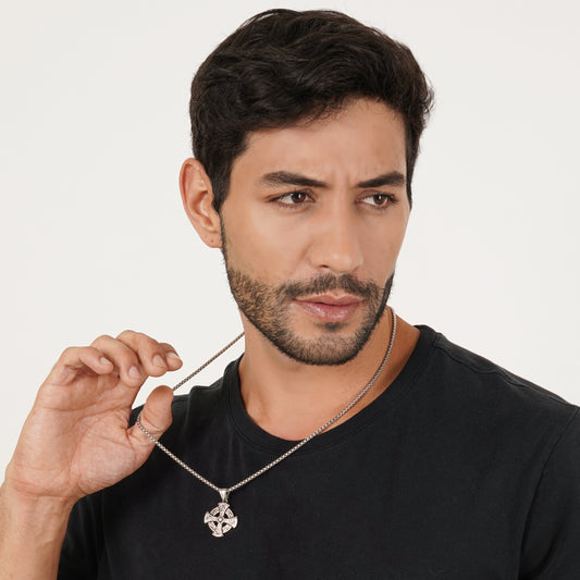 Viking Cross Pendant With Chain