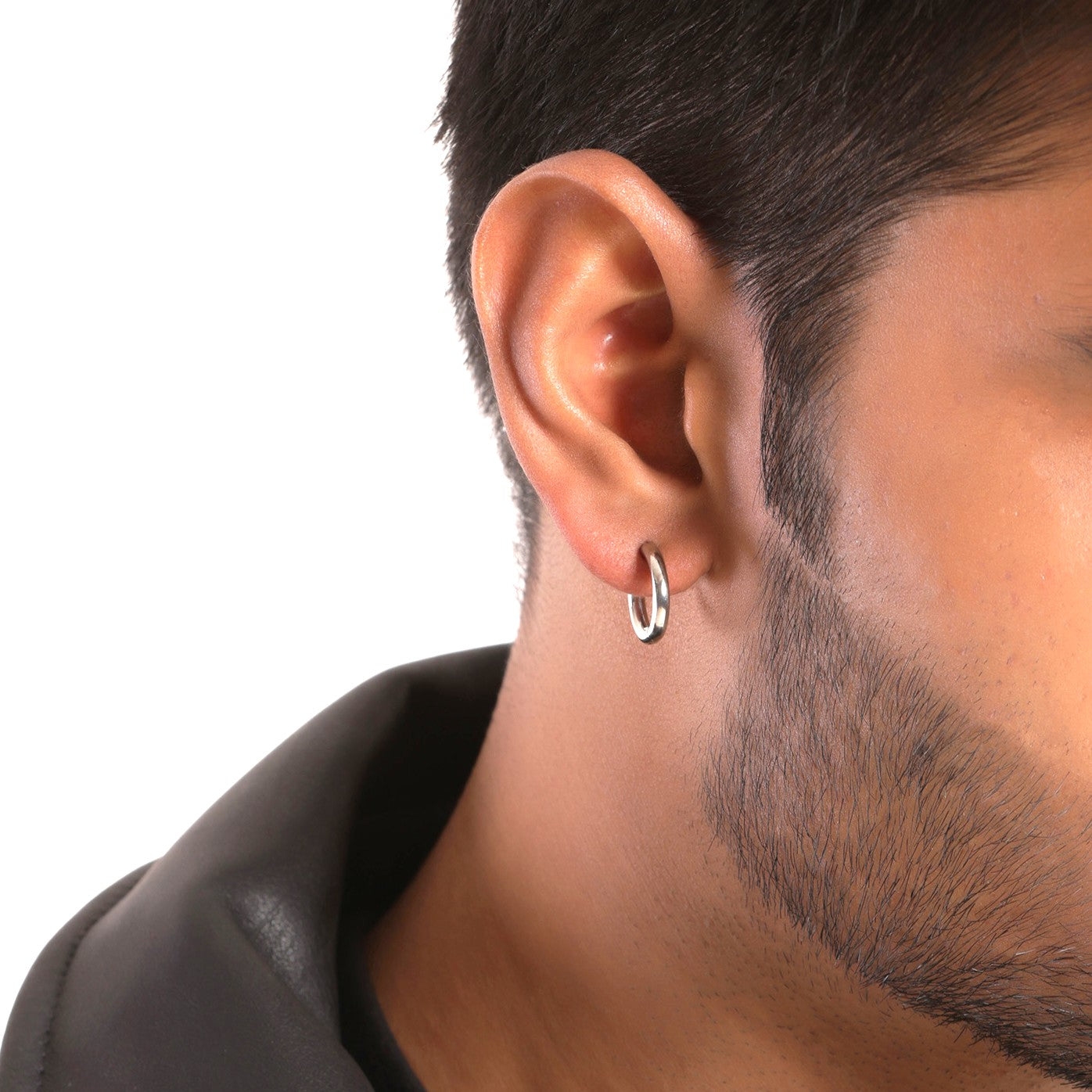 Silver Non Piercing Hoop Earrings