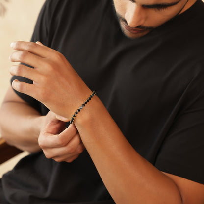 5mm Black Gold-Plated Tennis Bracelet