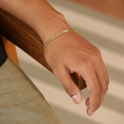 Micro 3 mm Link Chain Bracelet