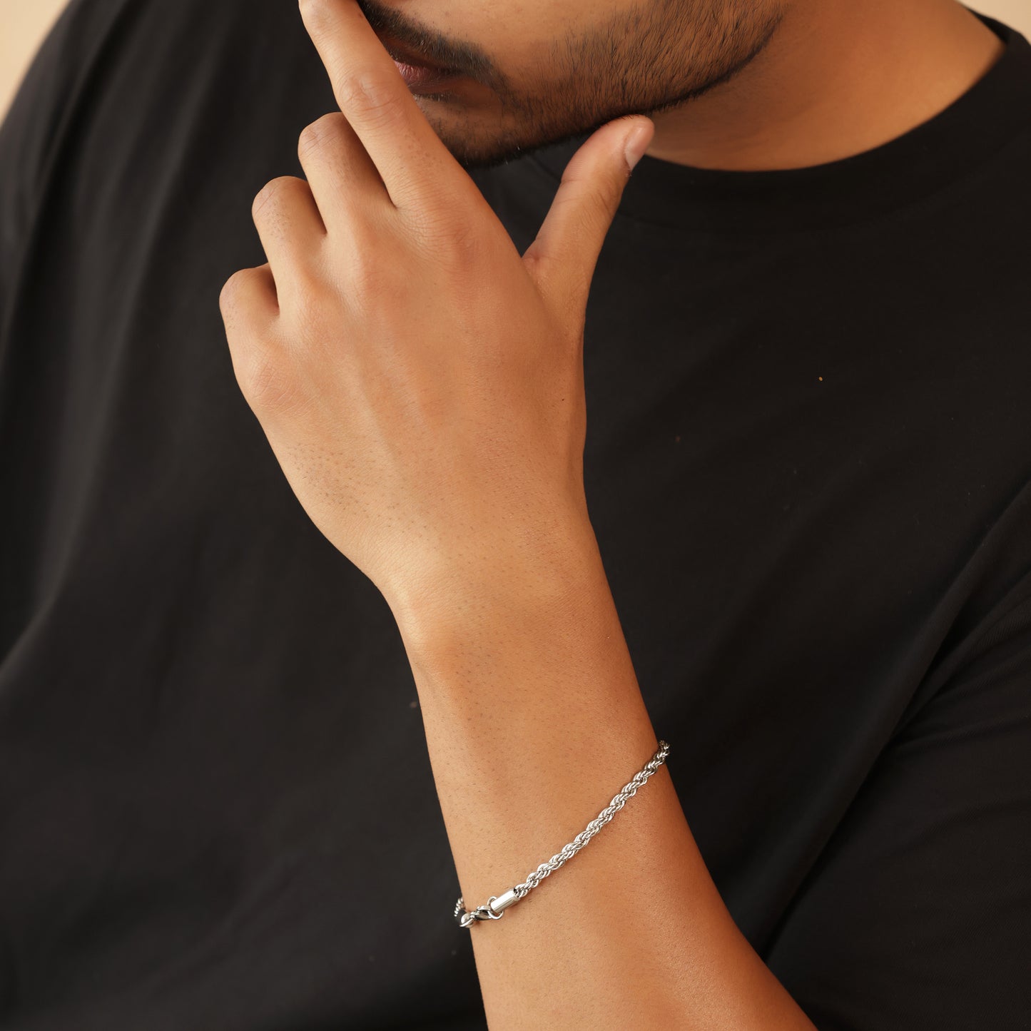 Micro 3 mm Rope Chain Bracelet