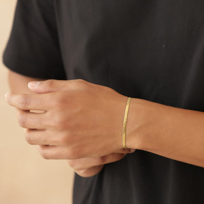 3 mm Gold-Plated Snake Chain Bracelet