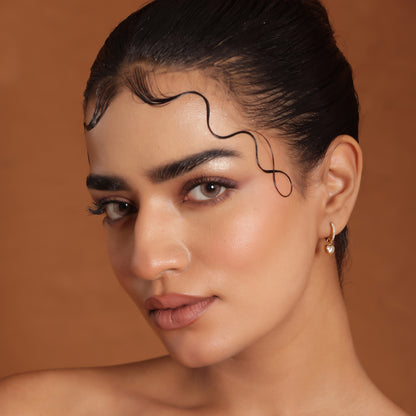 Chic Crystal Heart Hoop Earrings