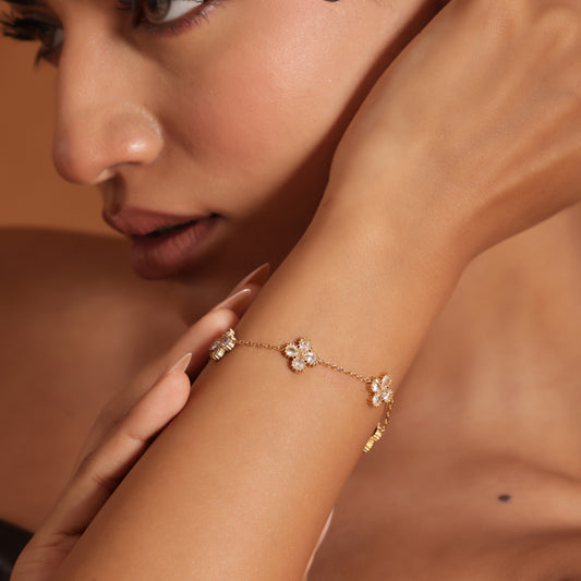 Sparking Clover Chain Bracelet