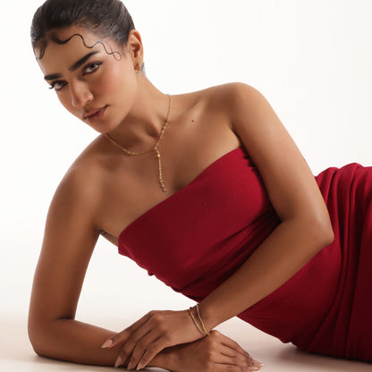 Sparkling Stone Y-Chain Necklace