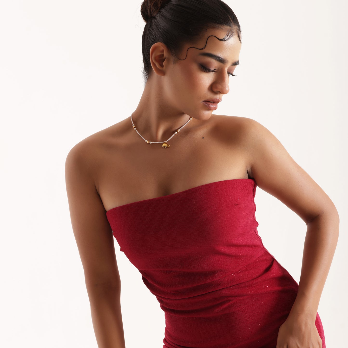 Elephant Pearls Beaded Neck Chain Pendant