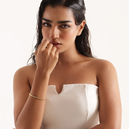 Eva Round Gold-Plated Bracelet