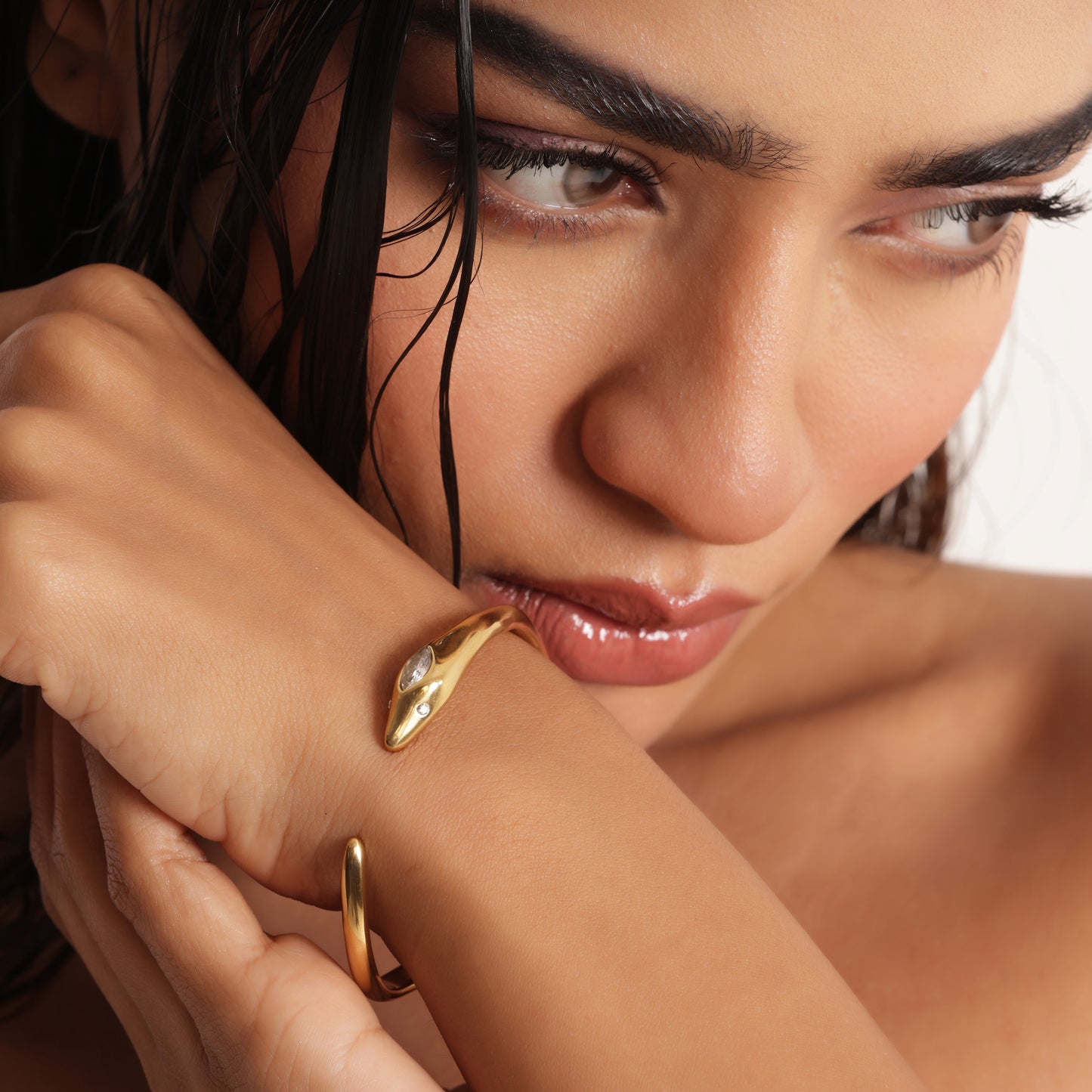 Sara 18K Gold-Plated Snake Bracelet