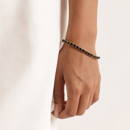 5mm Black Gold-Plated Tennis Bracelet