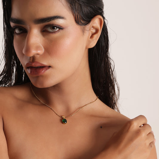 Green Oval Necklace