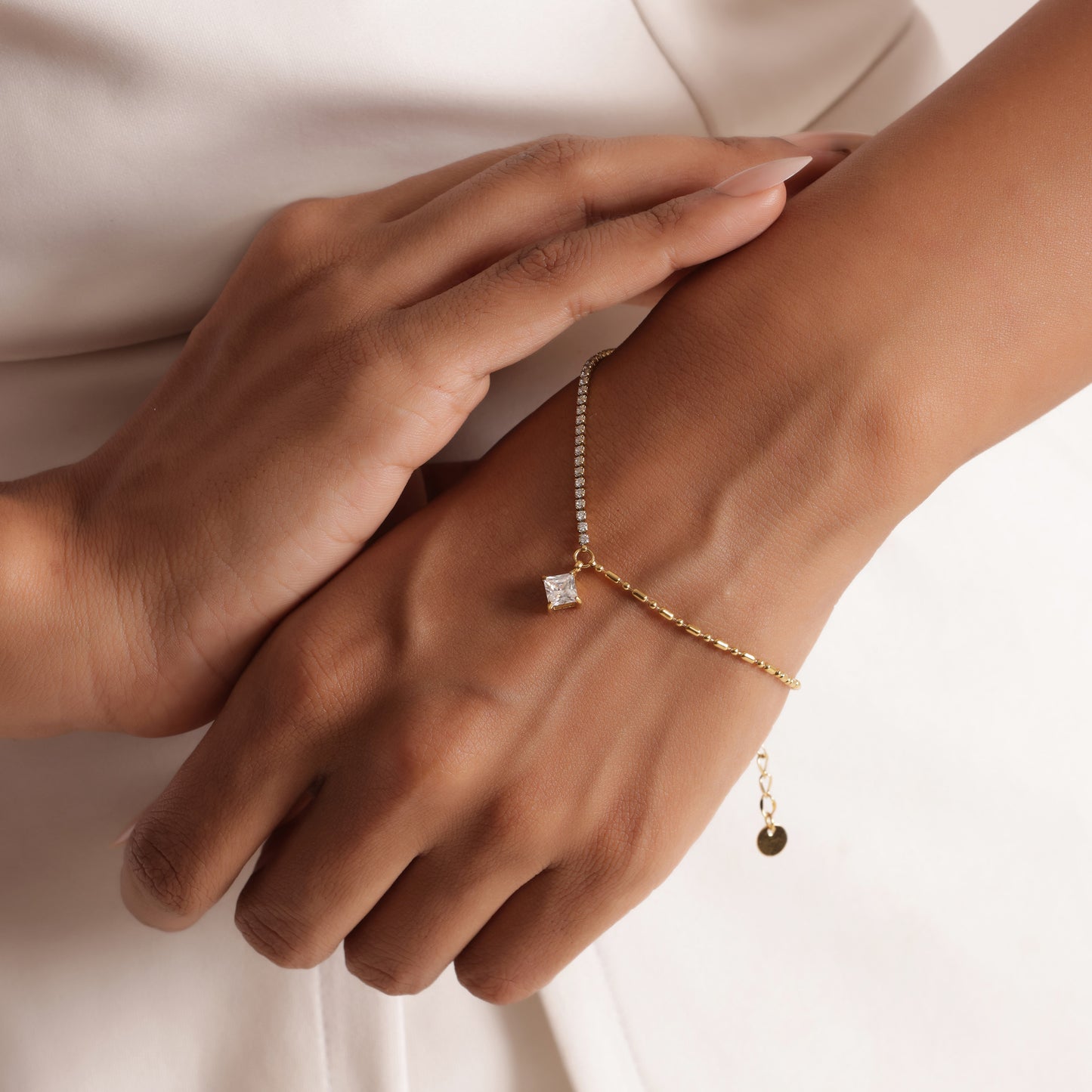 Shimmer Spark Gold-Plated Chain Bracelet