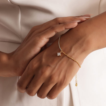 Shimmer Spark Gold-Plated Chain Bracelet