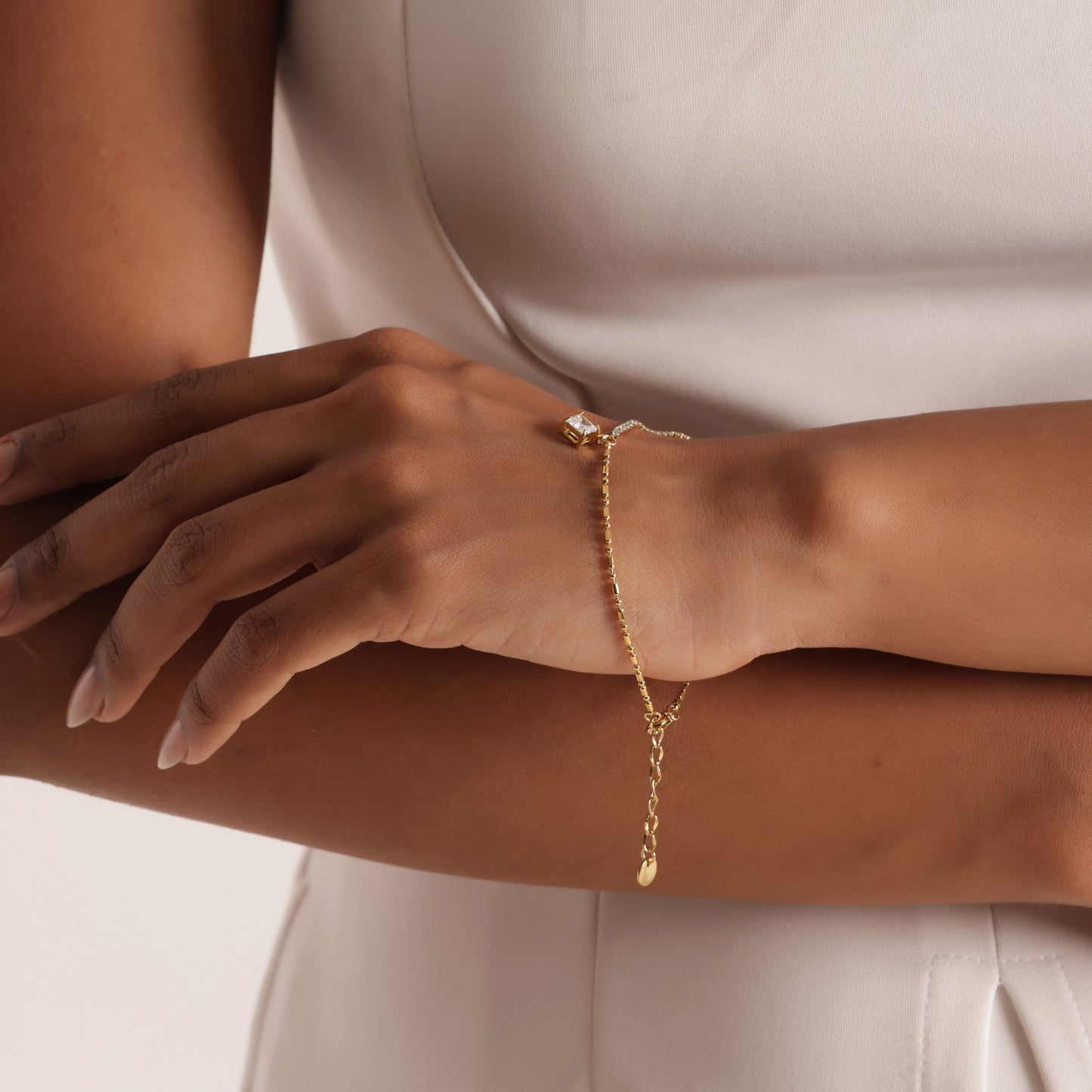 Shimmer Spark Gold-Plated Chain Bracelet