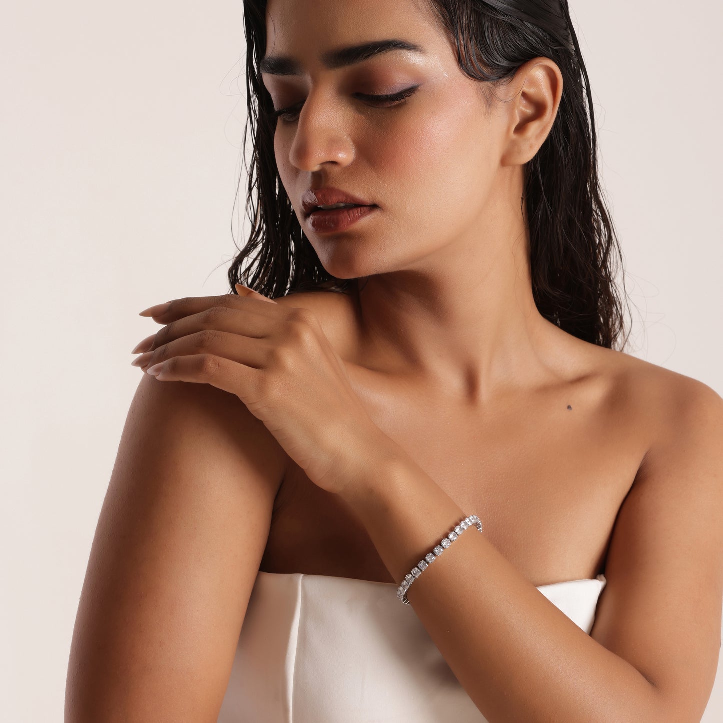 5mm Round Cut Tennis Bracelet