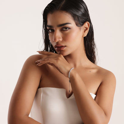 3mm Silver-Plated Round Tennis Bracelet