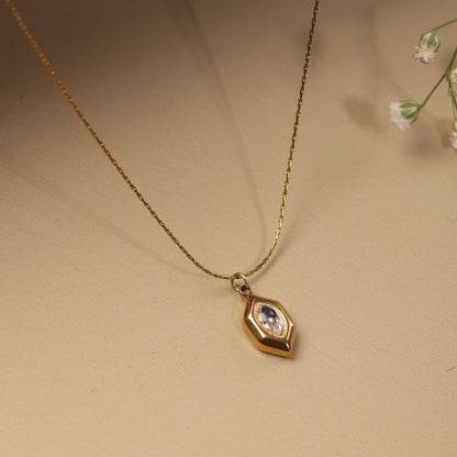 Hexa Solitaire Neck Chain Pendant