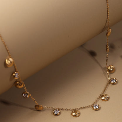 Dainty Shell Charm Chain Necklace