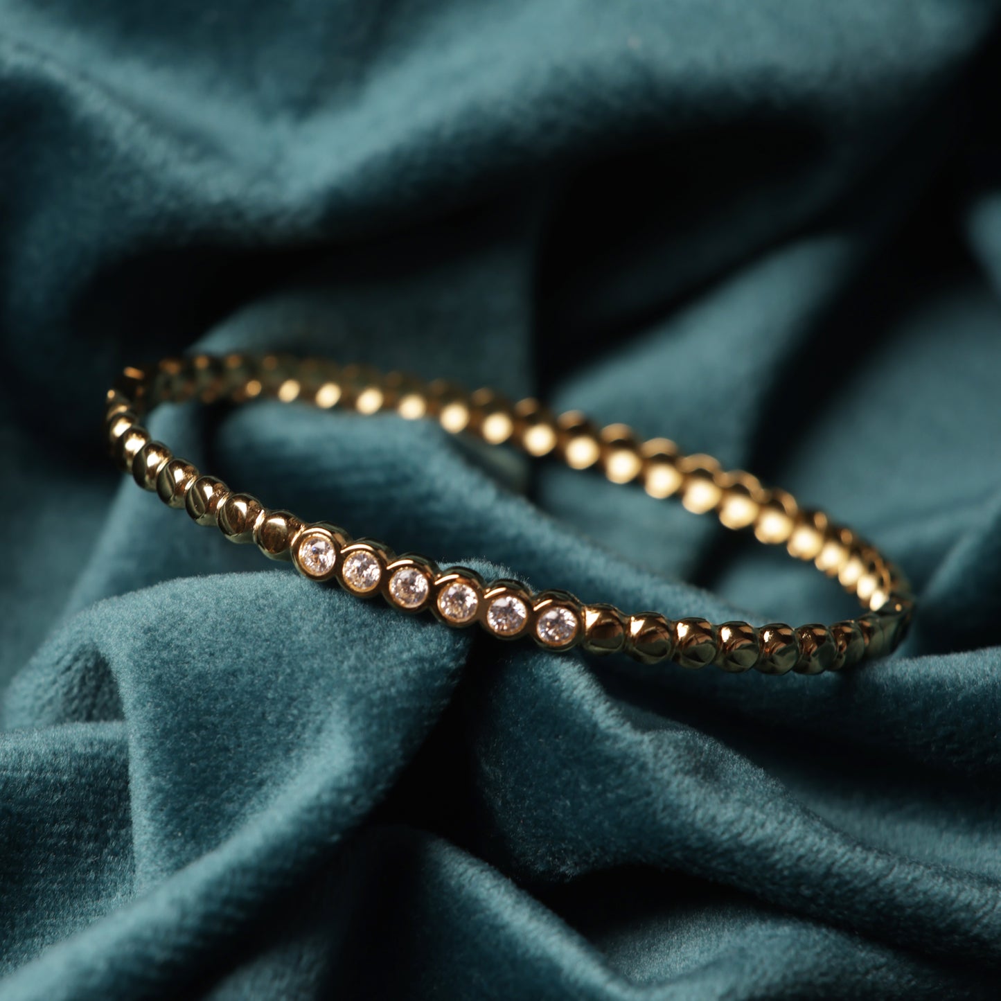 Eva Round Gold-Plated Bracelet