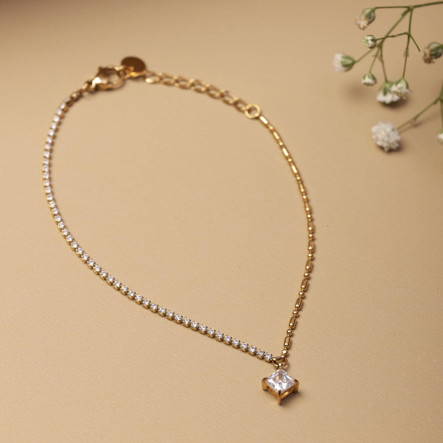 Shimmer Spark Gold-Plated Chain Bracelet