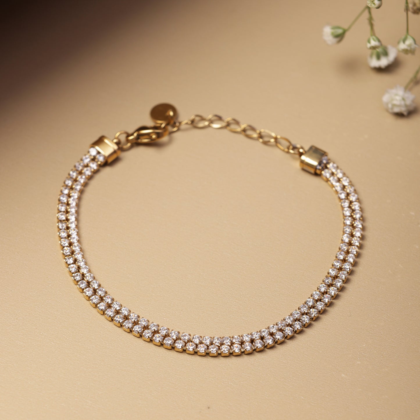 Sparking Double Layer Chain Bracelet