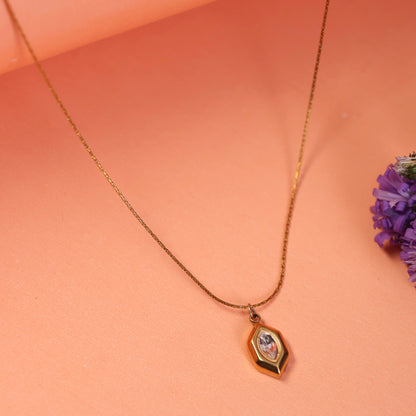 Hexa Solitaire Neck Chain Pendant