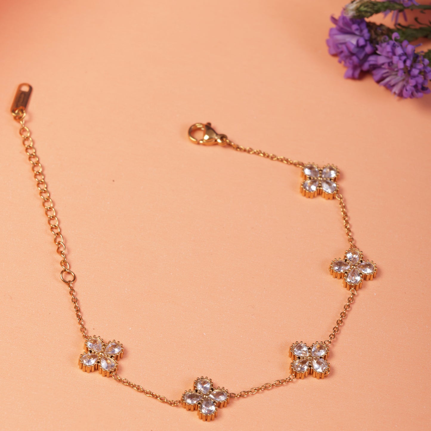 Sparking Clover Chain Bracelet