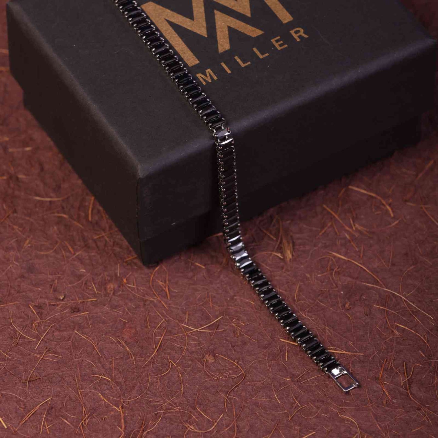 5mm Black Silver-Plated Tennis Bracelet