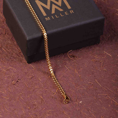 Micro 3 mm Gold-Plated Link Chain Bracelet