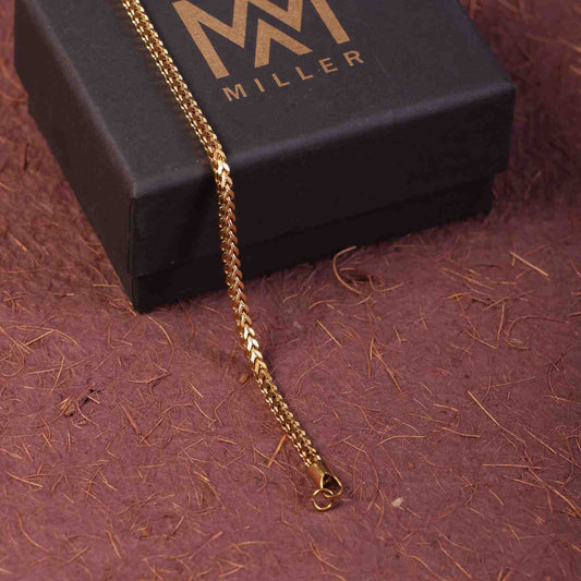 Micro 3 mm Gold-Plated Link Chain Bracelet