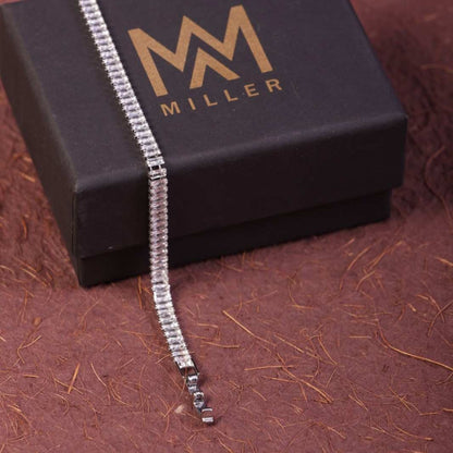 5mm White Silver-Plated Tennis Bracelet