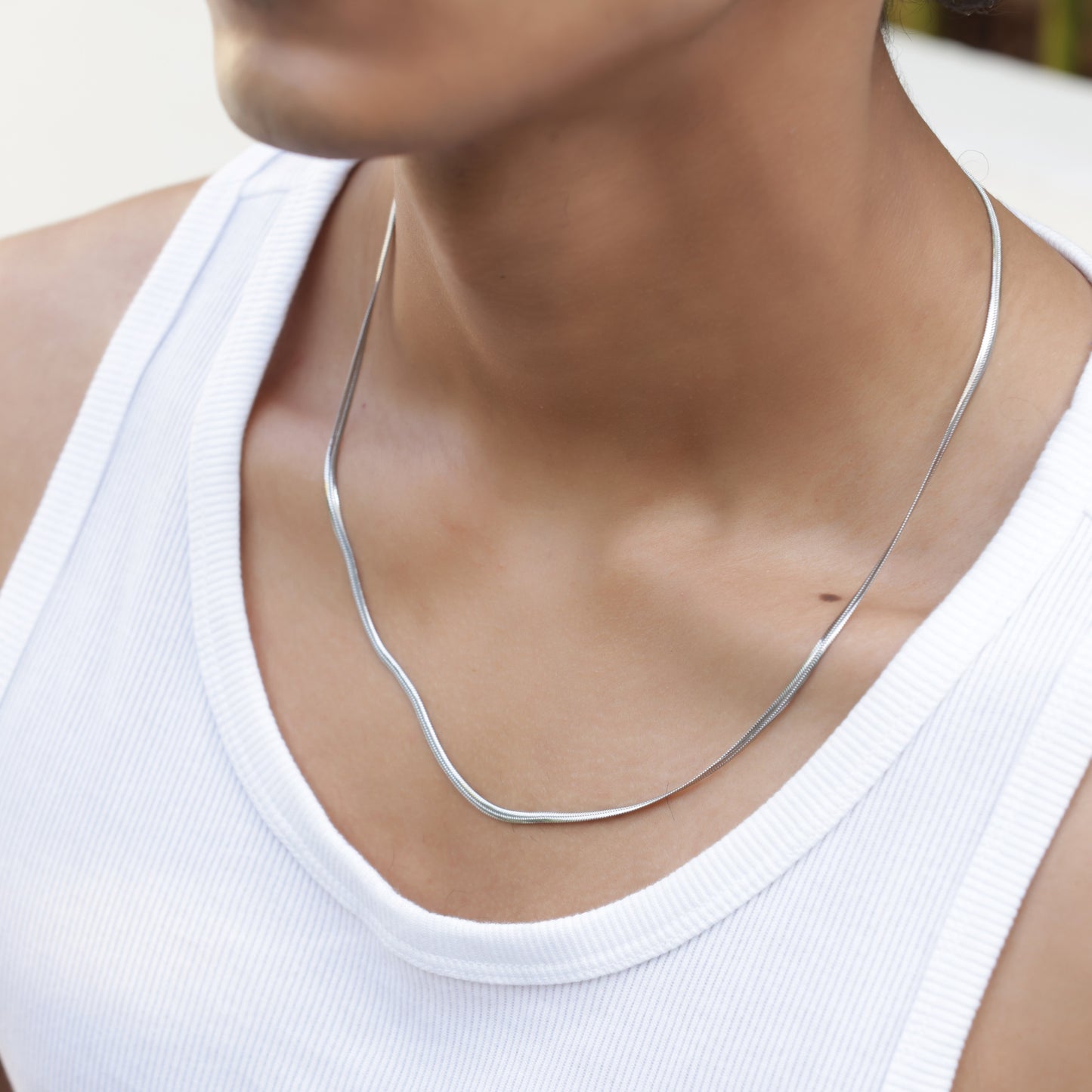 Silver Snake Neck Chain