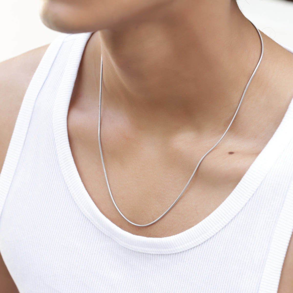 Micro 2mm Silver Neck Chain