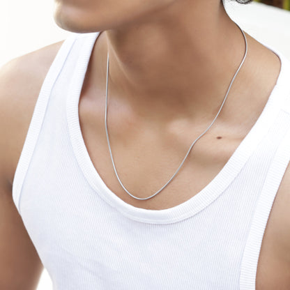 Micro 2mm Silver Neck Chain