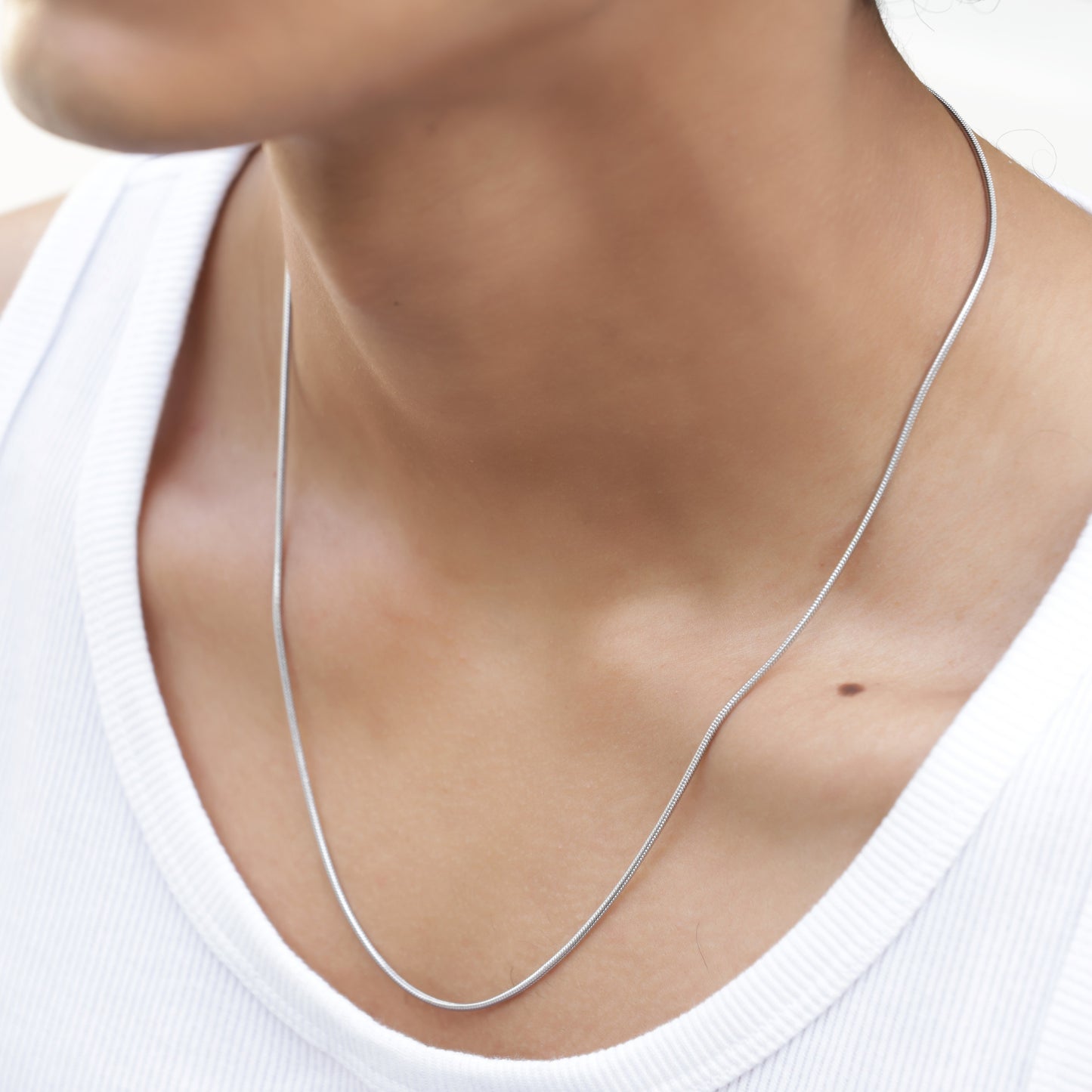 Micro 2mm Silver Neck Chain