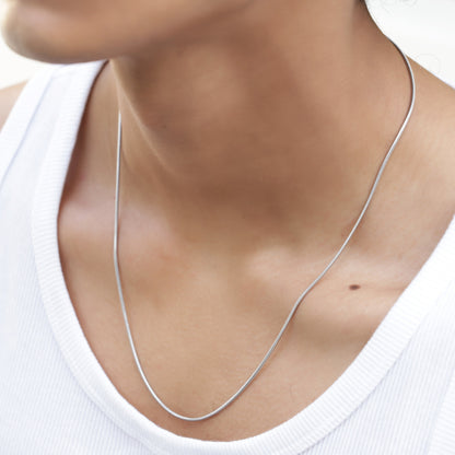 Micro 2mm Silver Neck Chain