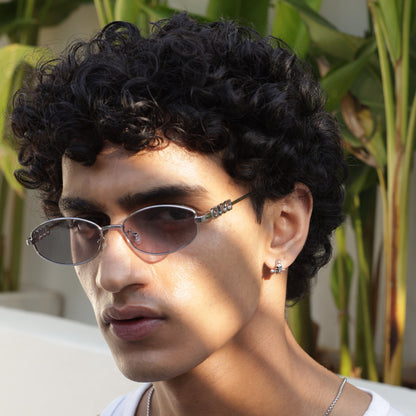 Skull Hoop Earrings - Non-Pierced