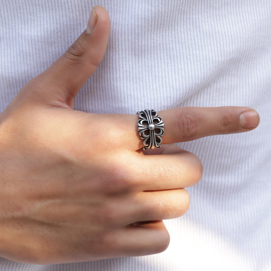 Cross Flower Ring